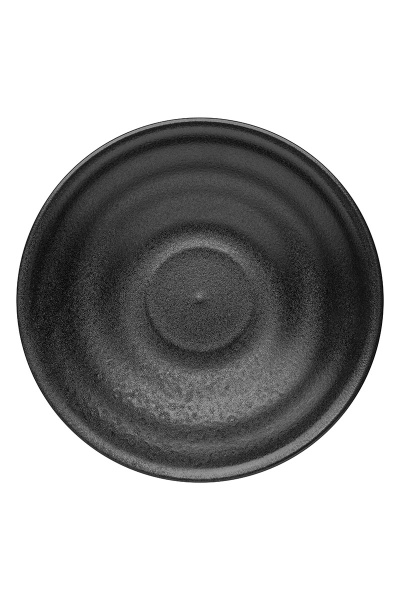Тарелка глубокая, черная, фарфоровая "Ink Circles", диаметр 205 мм, BUFETT, 640119