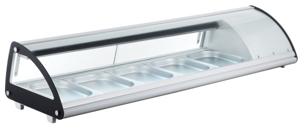 Витрина холодильная для суши 1307х450х(Н)330 мм, HENDI, 233757