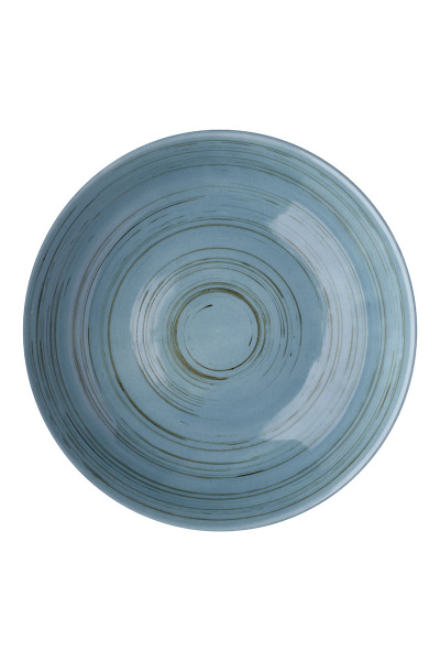 Тарелка круглая голубая фарфоровая "Meteor Shower", 208х208х50 мм, BUFETT, 640112